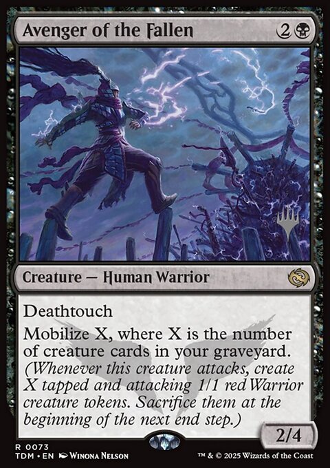 Avenger of the Fallen, Tarkir: Dragonstorm Promos #73p, Magic: The Gathering card