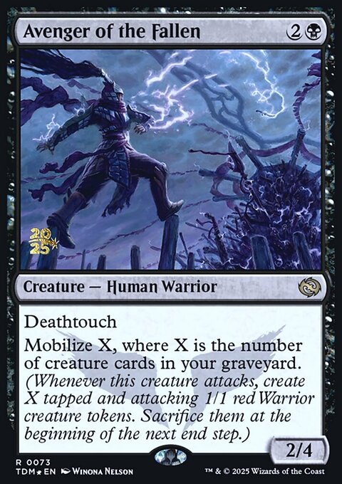 Avenger of the Fallen, Tarkir: Dragonstorm Promos #73s, Magic: The Gathering card