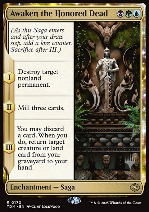 Awaken the Honored Dead, Tarkir: Dragonstorm Promos #170p, Magic: The Gathering card