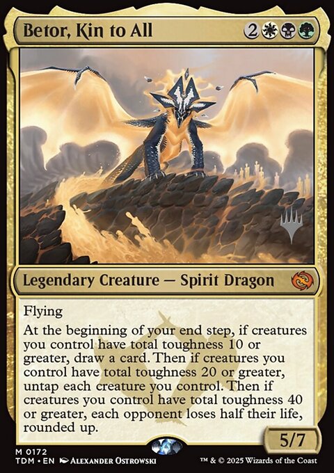 Betor, Kin to All, Tarkir: Dragonstorm Promos #172p, Magic: The Gathering card