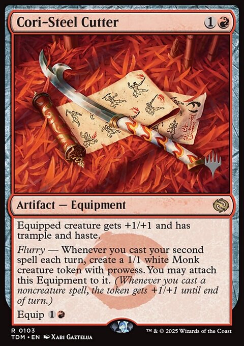Cori-Steel Cutter, Tarkir: Dragonstorm Promos #103p, Magic: The Gathering card