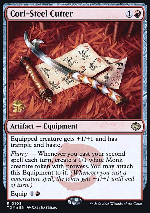 Cori-Steel Cutter, Tarkir: Dragonstorm Promos #103s, Magic: The Gathering card