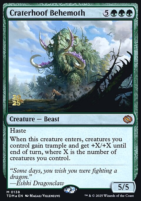 Craterhoof Behemoth, Tarkir: Dragonstorm Promos #138s, Magic: The Gathering card