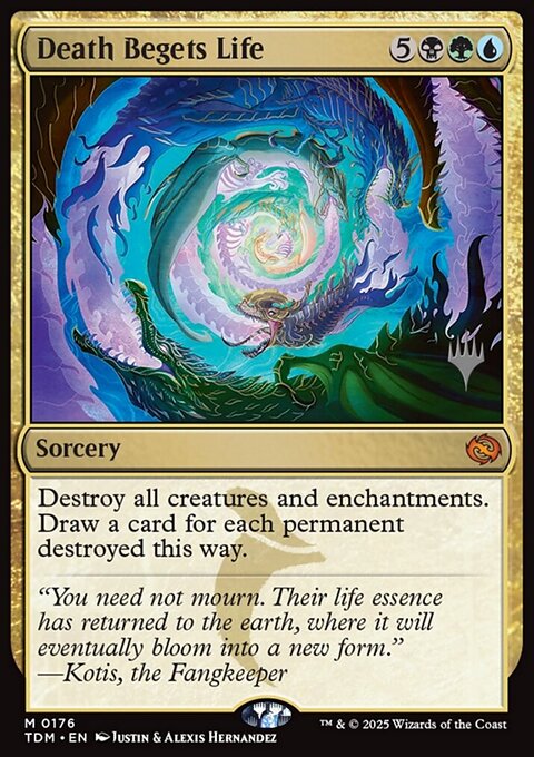 Death Begets Life, Tarkir: Dragonstorm Promos #176p, Magic: The Gathering card