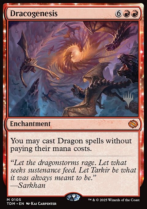 Dracogenesis, Tarkir: Dragonstorm Promos #105p, Magic: The Gathering card