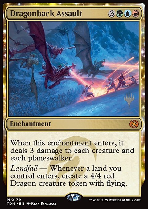 Dragonback Assault, Tarkir: Dragonstorm Promos #179p, Magic: The Gathering card