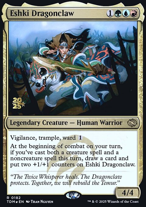 Eshki Dragonclaw, Tarkir: Dragonstorm Promos #182s, Magic: The Gathering card