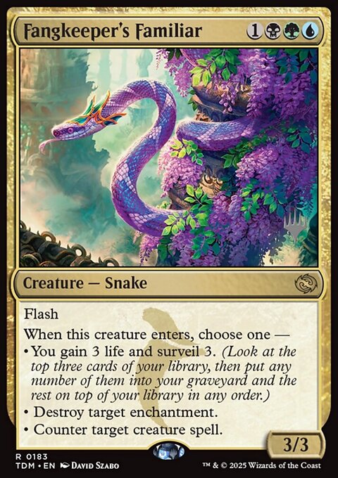 Fangkeeper's Familiar, Tarkir: Dragonstorm Promos #183p, Magic: The Gathering card