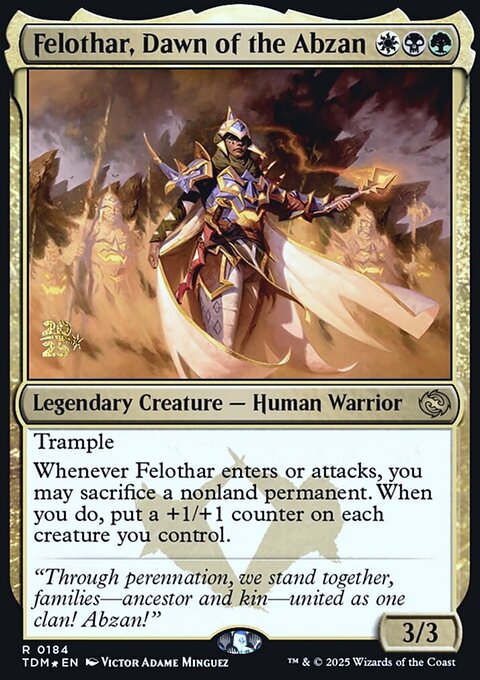Felothar, Dawn of the Abzan, Tarkir: Dragonstorm Promos #184s, Magic: The Gathering card