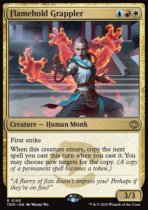 Flamehold Grappler, Tarkir: Dragonstorm Promos #185p, Magic: The Gathering card