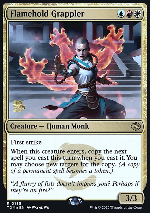 Flamehold Grappler, Tarkir: Dragonstorm Promos #185s, Magic: The Gathering card