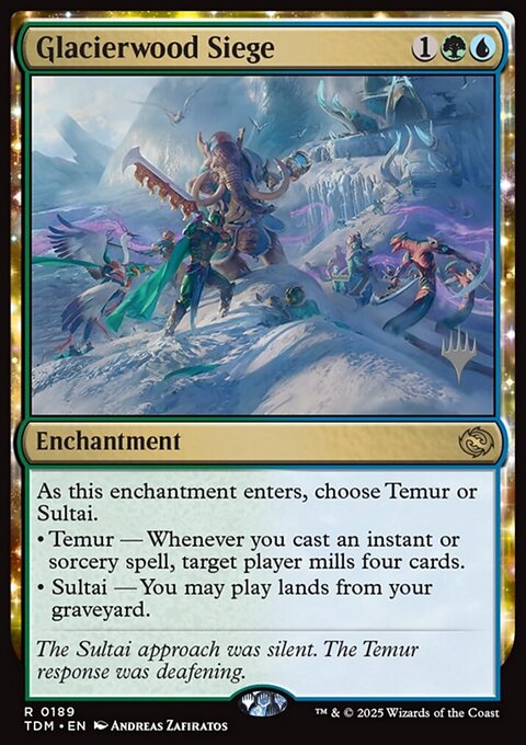 Glacierwood Siege, Tarkir: Dragonstorm Promos #189p, Magic: The Gathering card