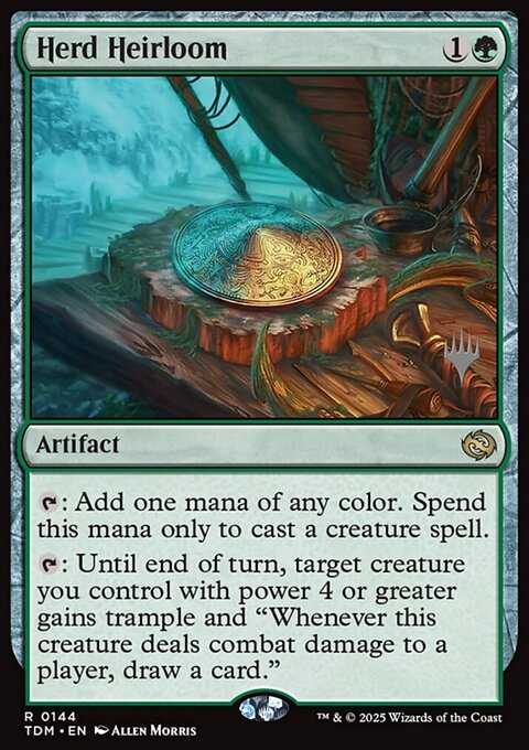 Herd Heirloom, Tarkir: Dragonstorm Promos #144p, Magic: The Gathering card