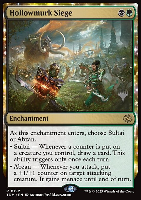 Hollowmurk Siege, Tarkir: Dragonstorm Promos #192p, Magic: The Gathering card