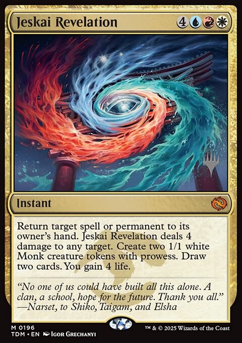Jeskai Revelation, Tarkir: Dragonstorm Promos #196p, Magic: The Gathering card