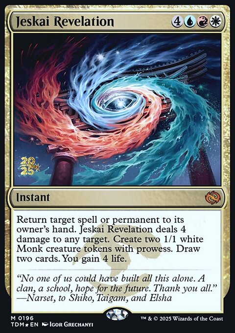 Jeskai Revelation, Tarkir: Dragonstorm Promos #196s, Magic: The Gathering card