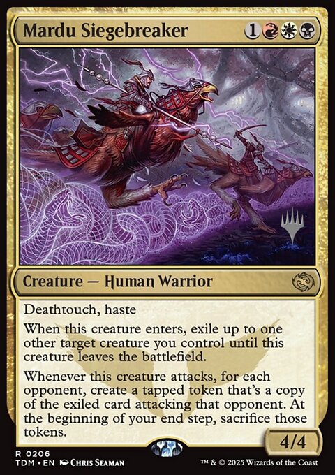 Mardu Siegebreaker, Tarkir: Dragonstorm Promos #206p, Magic: The Gathering card