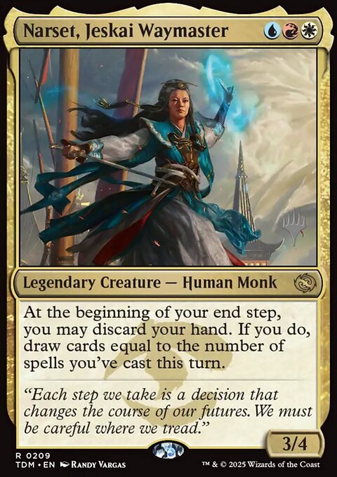 Narset, Jeskai Waymaster, Tarkir: Dragonstorm Promos #209p, Magic: The Gathering card