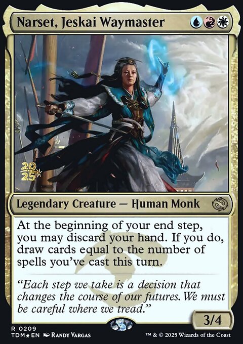 Narset, Jeskai Waymaster, Tarkir: Dragonstorm Promos #209s, Magic: The Gathering card