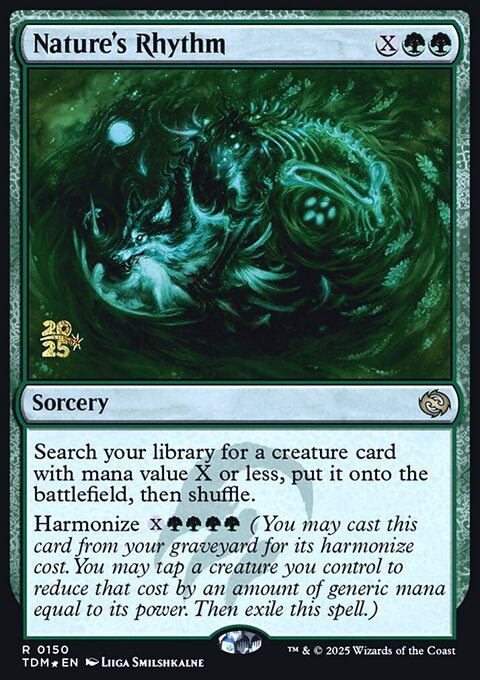 Nature's Rhythm, Tarkir: Dragonstorm Promos #150s, Magic: The Gathering card