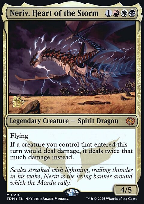 Neriv, Heart of the Storm, Tarkir: Dragonstorm Promos #210s, Magic: The Gathering card