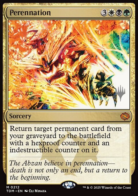 Perennation, Tarkir: Dragonstorm Promos #212p, Magic: The Gathering card