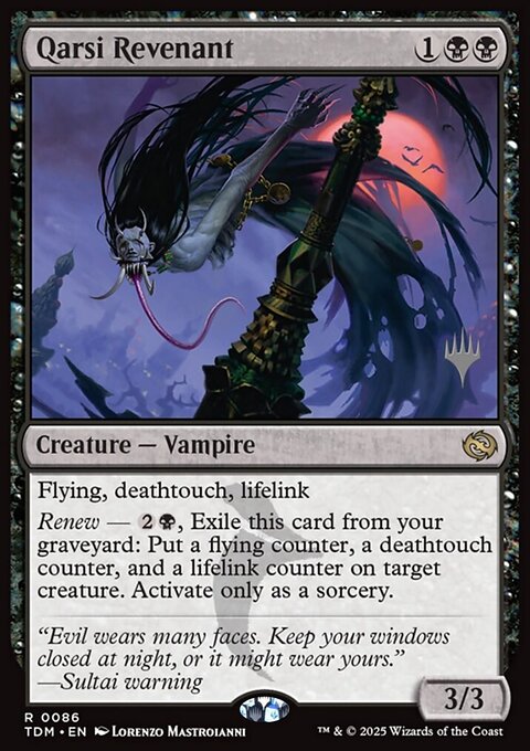 Qarsi Revenant, Tarkir: Dragonstorm Promos #86p, Magic: The Gathering card