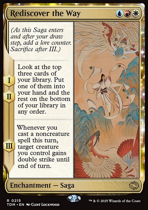 Rediscover the Way, Tarkir: Dragonstorm Promos #215p, Magic: The Gathering card