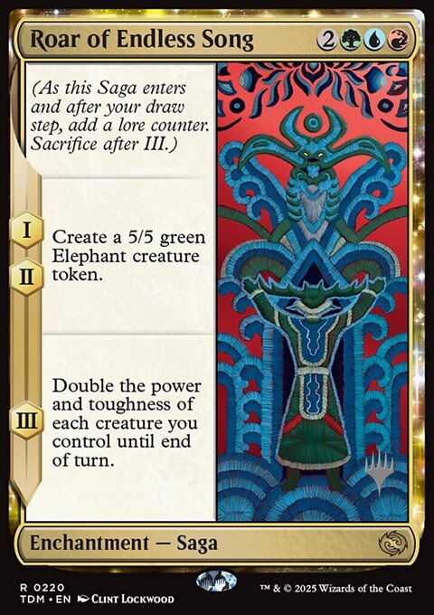 Roar of Endless Song, Tarkir: Dragonstorm Promos #220p, Magic: The Gathering card