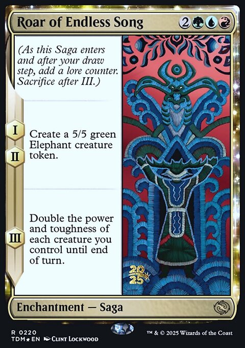 Roar of Endless Song, Tarkir: Dragonstorm Promos #220s, Magic: The Gathering card