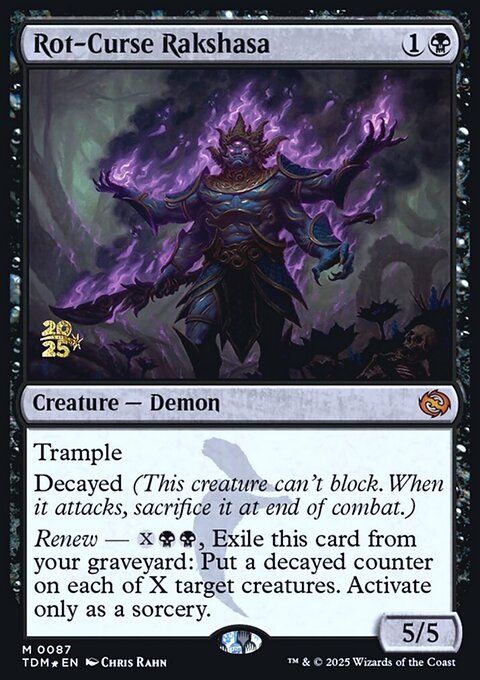 Rot-Curse Rakshasa, Tarkir: Dragonstorm Promos #87s, Magic: The Gathering card