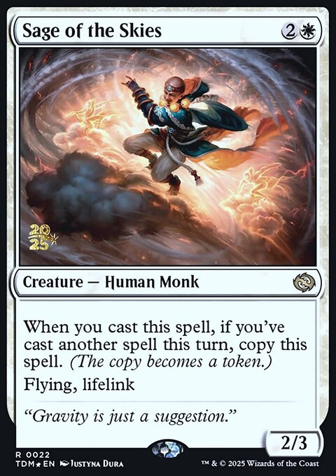 Sage of the Skies, Tarkir: Dragonstorm Promos #22s, Magic: The Gathering card