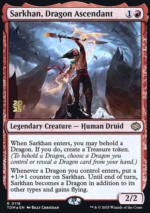 Sarkhan, Dragon Ascendant, Tarkir: Dragonstorm Promos #118s, Magic: The Gathering card