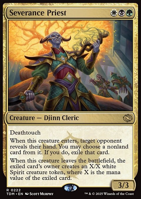 Severance Priest, Tarkir: Dragonstorm Promos #222p, Magic: The Gathering card