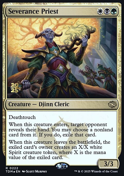 Severance Priest, Tarkir: Dragonstorm Promos #222s, Magic: The Gathering card