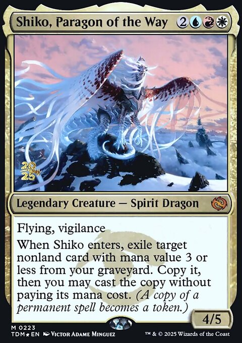Shiko, Paragon of the Way, Tarkir: Dragonstorm Promos #223s, Magic: The Gathering card