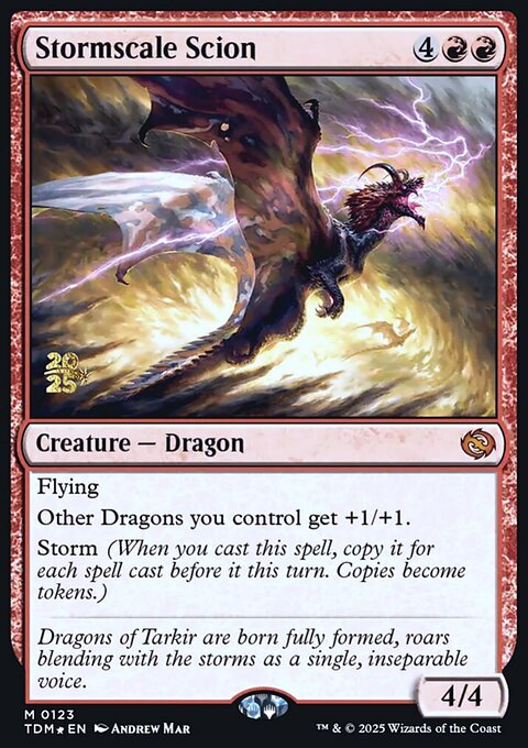 Stormscale Scion, Tarkir: Dragonstorm Promos #123s, Magic: The Gathering card