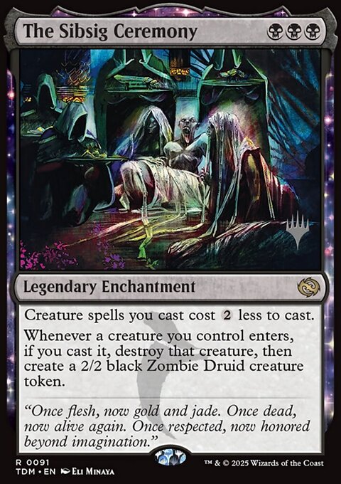 The Sibsig Ceremony, Tarkir: Dragonstorm Promos #91p, Magic: The Gathering card