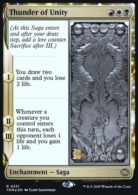 Thunder of Unity, Tarkir: Dragonstorm Promos #231s, Magic: The Gathering card