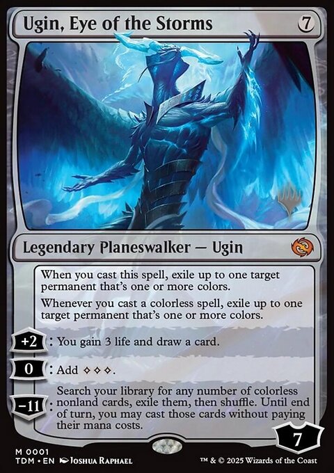 Ugin, Eye of the Storms, Tarkir: Dragonstorm Promos #1p, Magic: The Gathering card