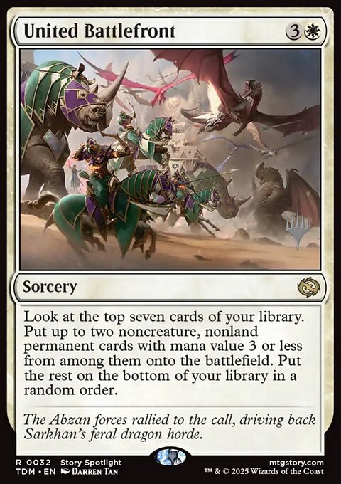 United Battlefront, Tarkir: Dragonstorm Promos #32p, Magic: The Gathering card