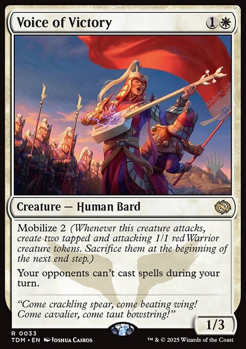 Voice of Victory, Tarkir: Dragonstorm Promos #33p, Magic: The Gathering card