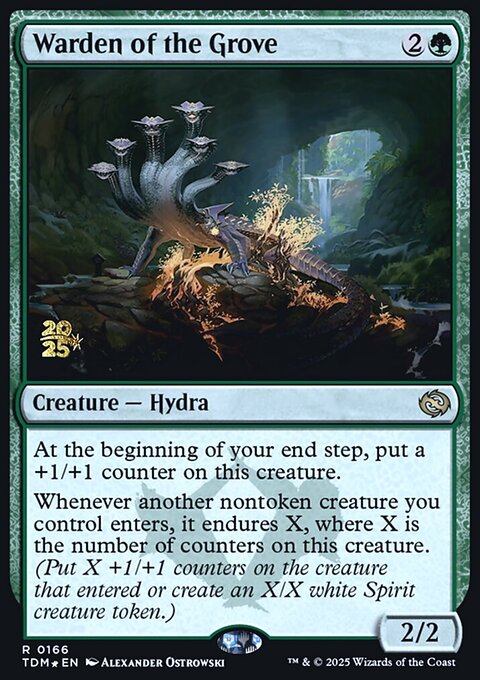 Warden of the Grove, Tarkir: Dragonstorm Promos #166s, Magic: The Gathering card