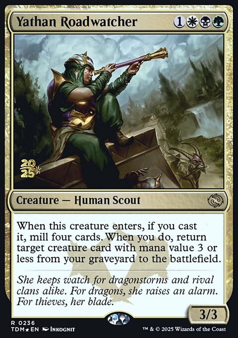 Yathan Roadwatcher, Tarkir: Dragonstorm Promos #236s, Magic: The Gathering card