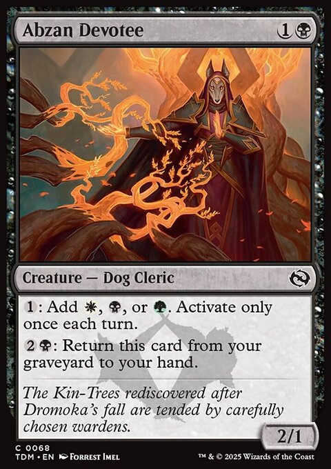 Abzan Devotee, Tarkir: Dragonstorm #68, Magic: The Gathering card