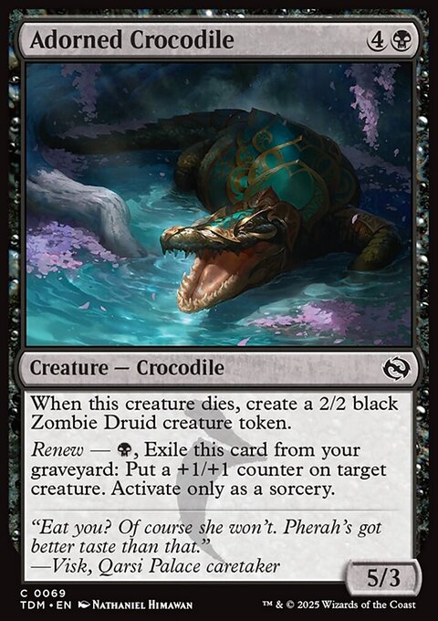 Adorned Crocodile, Tarkir: Dragonstorm #69, Magic: The Gathering card