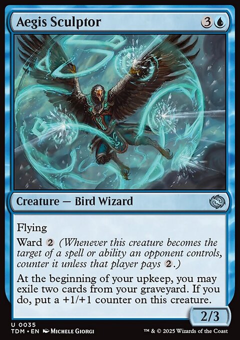 Aegis Sculptor, Tarkir: Dragonstorm #35, Magic: The Gathering card