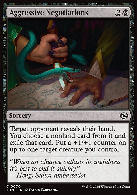 Aggressive Negotiations, Tarkir: Dragonstorm #70, Magic: The Gathering card