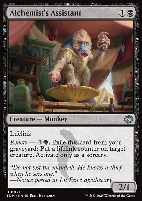 Alchemist's Assistant, Tarkir: Dragonstorm #71, Magic: The Gathering card