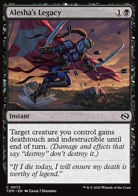 Alesha's Legacy, Tarkir: Dragonstorm #72, Magic: The Gathering card